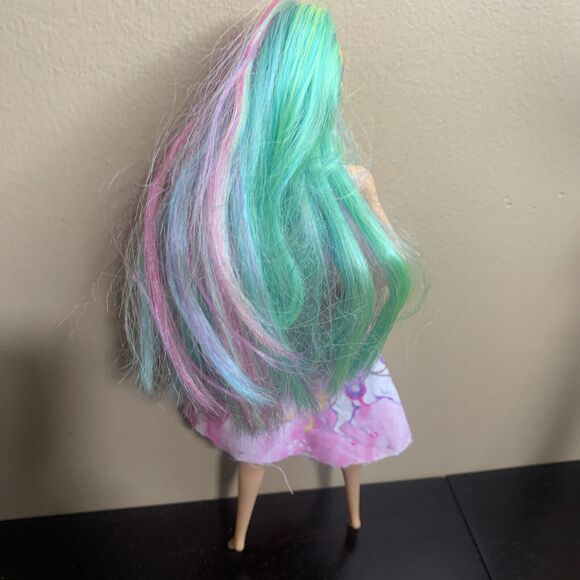 Barbie Leopard Color Change Rainbow Hair Doll Millie Blond Nude Mattel - Picture 6 of 6